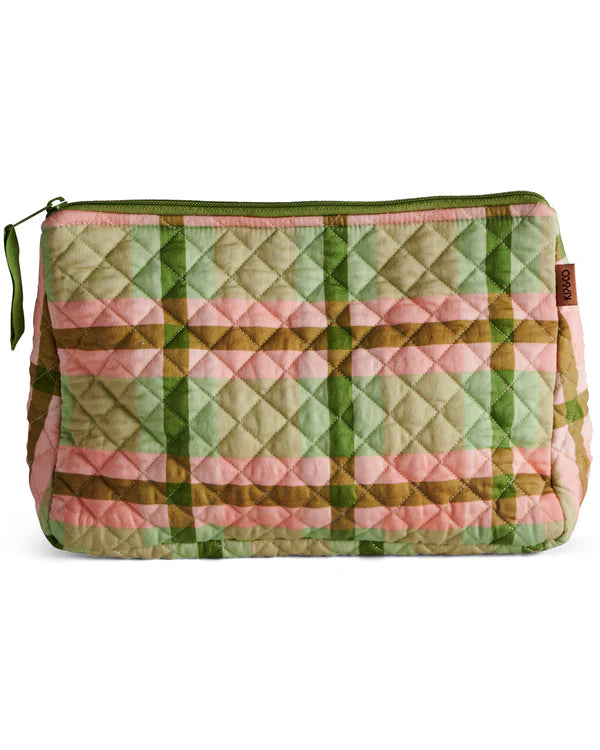 TOILETRY PURSE in Pistachio Tartan from the amazing range of Kip & Co products