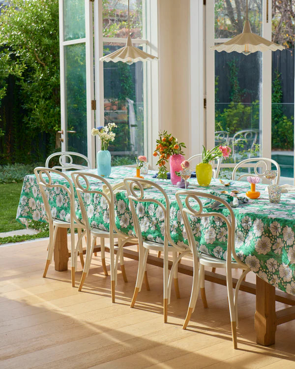 LINEN TABLECLOTH STANDARD  in Tumbling Flowers Green from the amazing range of Kip & Co