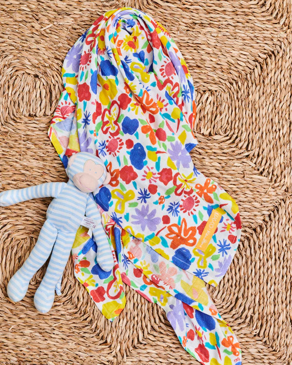 KIP & CO x KEN DONE SWADDLE in Summer Floral from the amazing range of Kip & Co