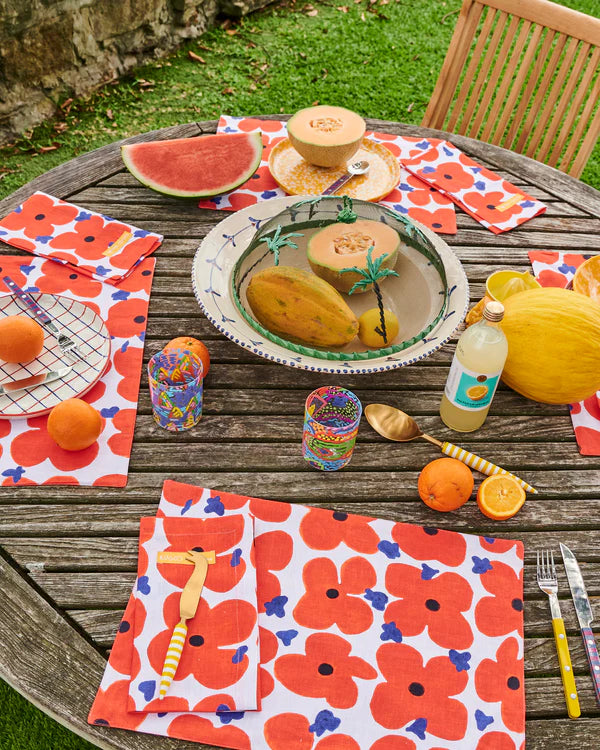 KIP & CO x KEN DONE PLACEMAT 4P SET | Pop Floral - Darling & Domain