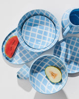 Kip & Co blue bird tartan fruit bowl available from Darling and Domain