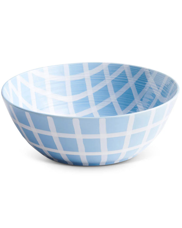 KIP & CO BLUE BIRD TARTAN SALAD BOWL