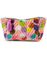 VELVET TOILETRY BAG | Confetti Pink