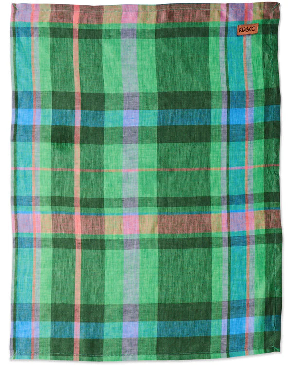 LINEN TEA TOWEL in Jewel of the Nile Tartan from the amazing range of Kip & Co products