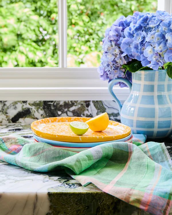 LINEN TEA TOWEL in Jewel of the Nile Tartan from the amazing range of Kip & Co products