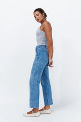 CELESTE PANT in 70s Blue from Kireina