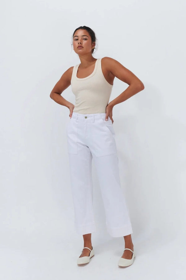 Kireina Celeste Pant in snow white available from Darling and Domain