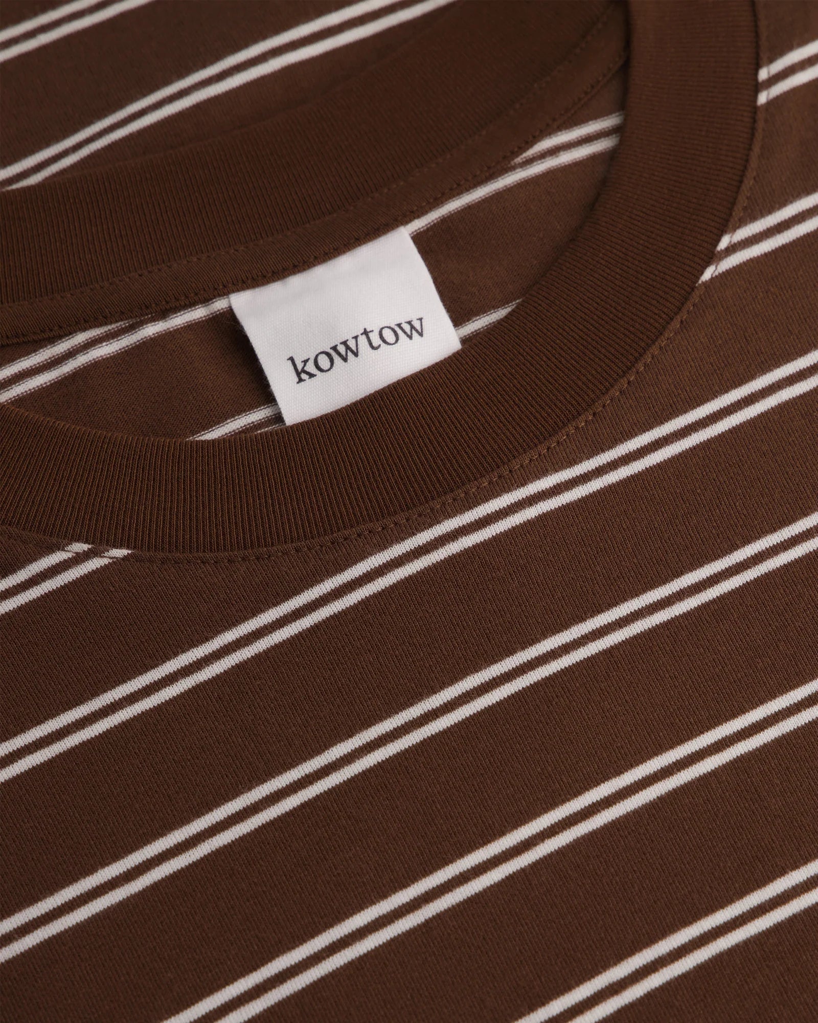 CLASSIC TEE in Brown Stripe by Kowtow