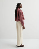 LAUREN SHIRT in Maroon Check by Kowtow