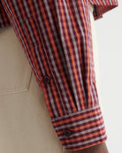 LAUREN SHIRT in Maroon Check by Kowtow