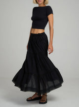 CORSICA LACE SKIRT | Black