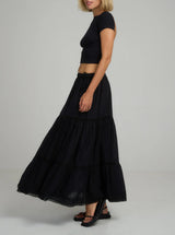 CORSICA LACE SKIRT | Black