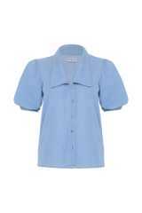 ANNYCK CHAMBRAY TOP | Light Blue