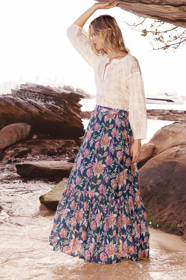Lola Australia Ballet Skirt in Saint Teal Cotton