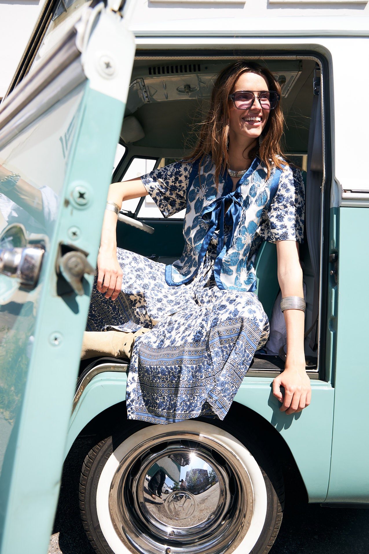 BLAKE MIDI DRESS in Blue by Lollys Laundry