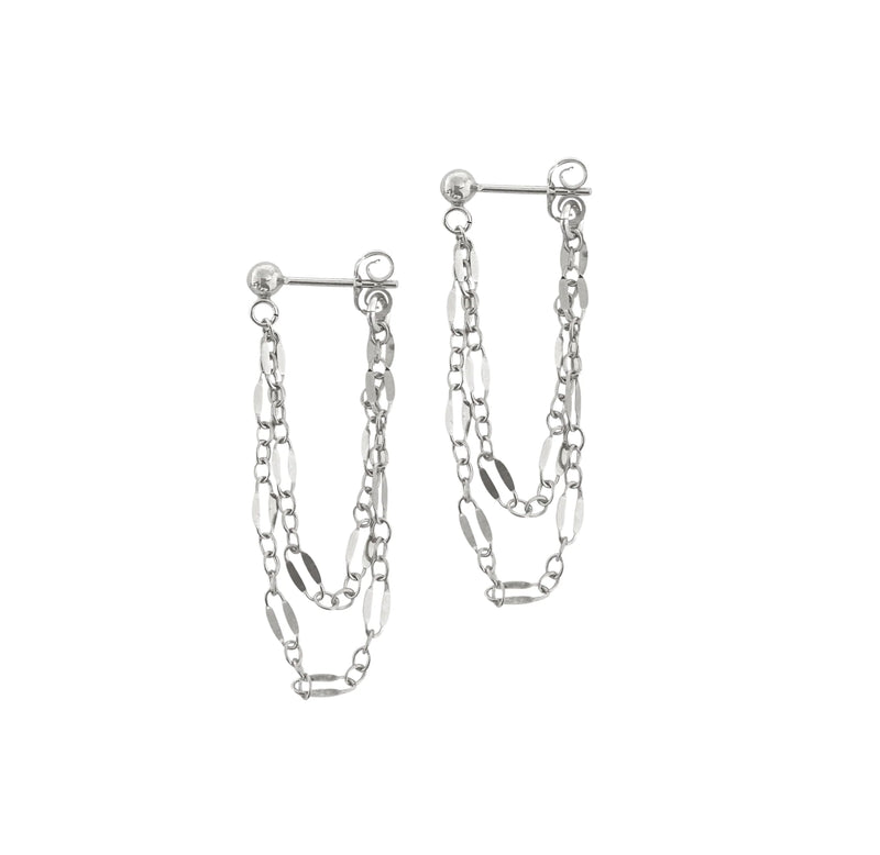 KENDEL CHAIN EARRINGS in Sterling Silver by Misuzi