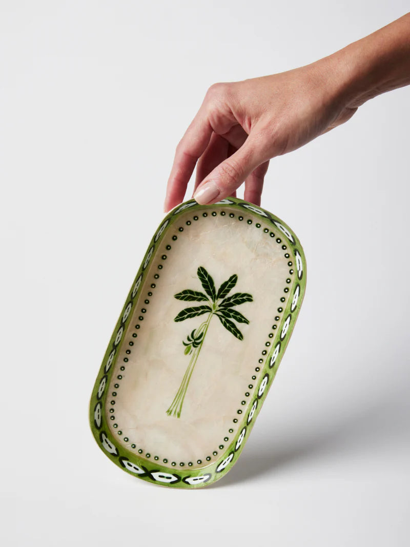 ATLANTIC GREEN PALM TRAY by Jones & Co