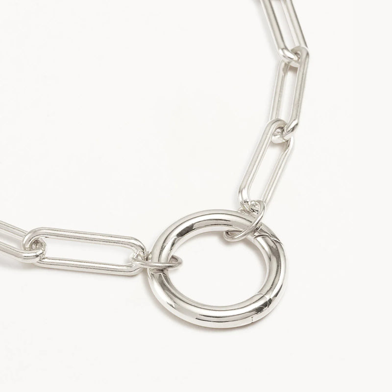 18" WITH LOVE ANNEX LINK NECKLACE in Silver from By Charlotte