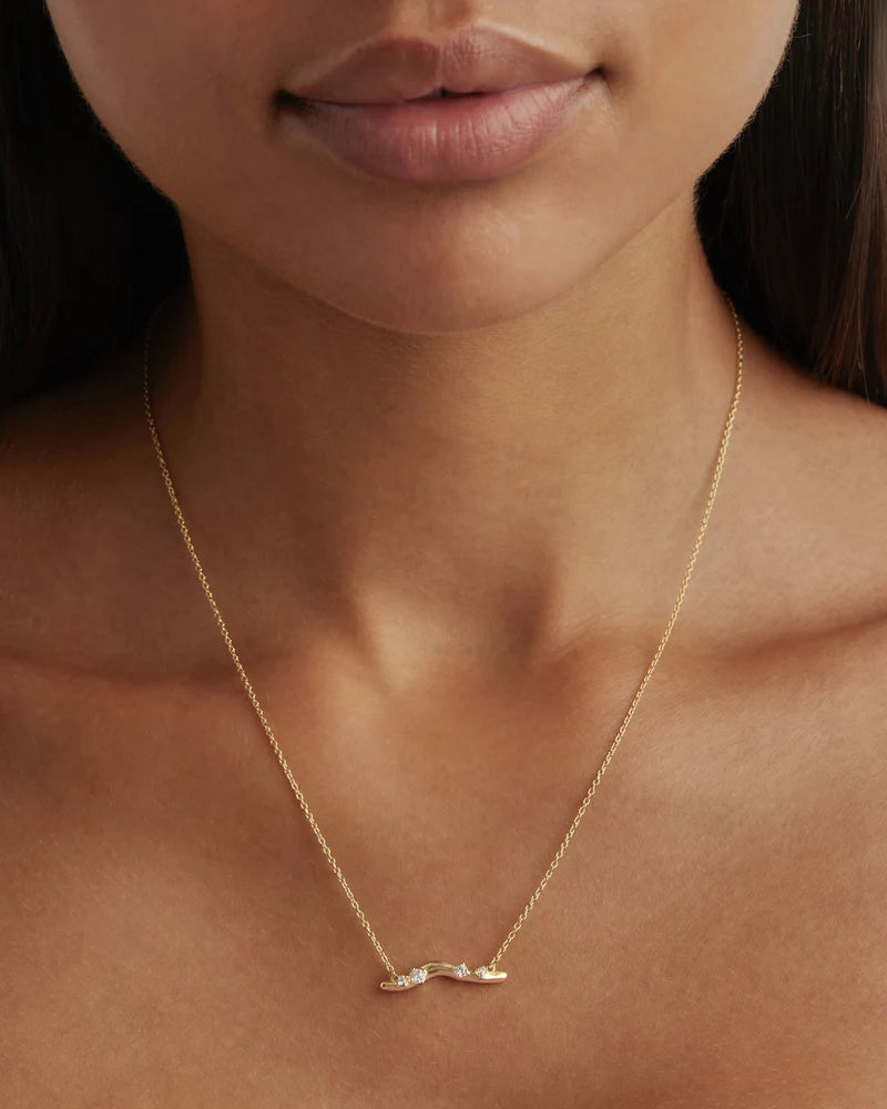 CHASING TIDES NECKLACE in 18K Gold Vermeil from By Charlotte