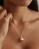 A PLACE TO DREAM PEARL NECKLACE in 18K Gold Vermeil from By Charlotte