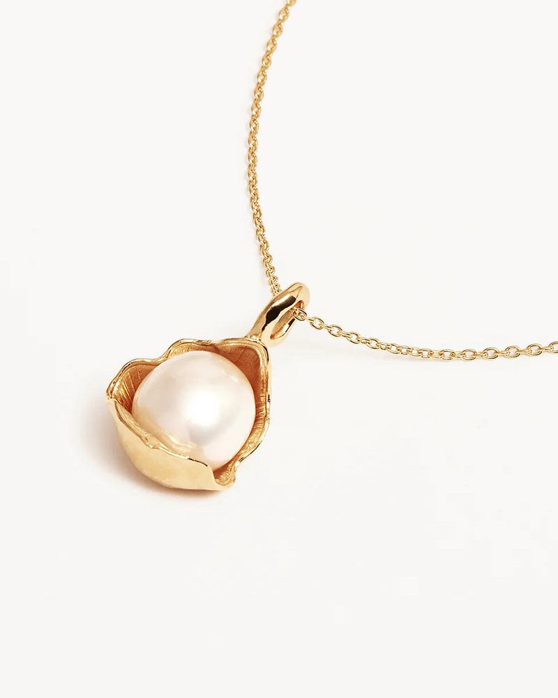 A PLACE TO DREAM PEARL NECKLACE in 18K Gold Vermeil from By Charlotte