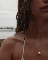 A PLACE TO DREAM PEARL NECKLACE in 18K Gold Vermeil from By Charlotte