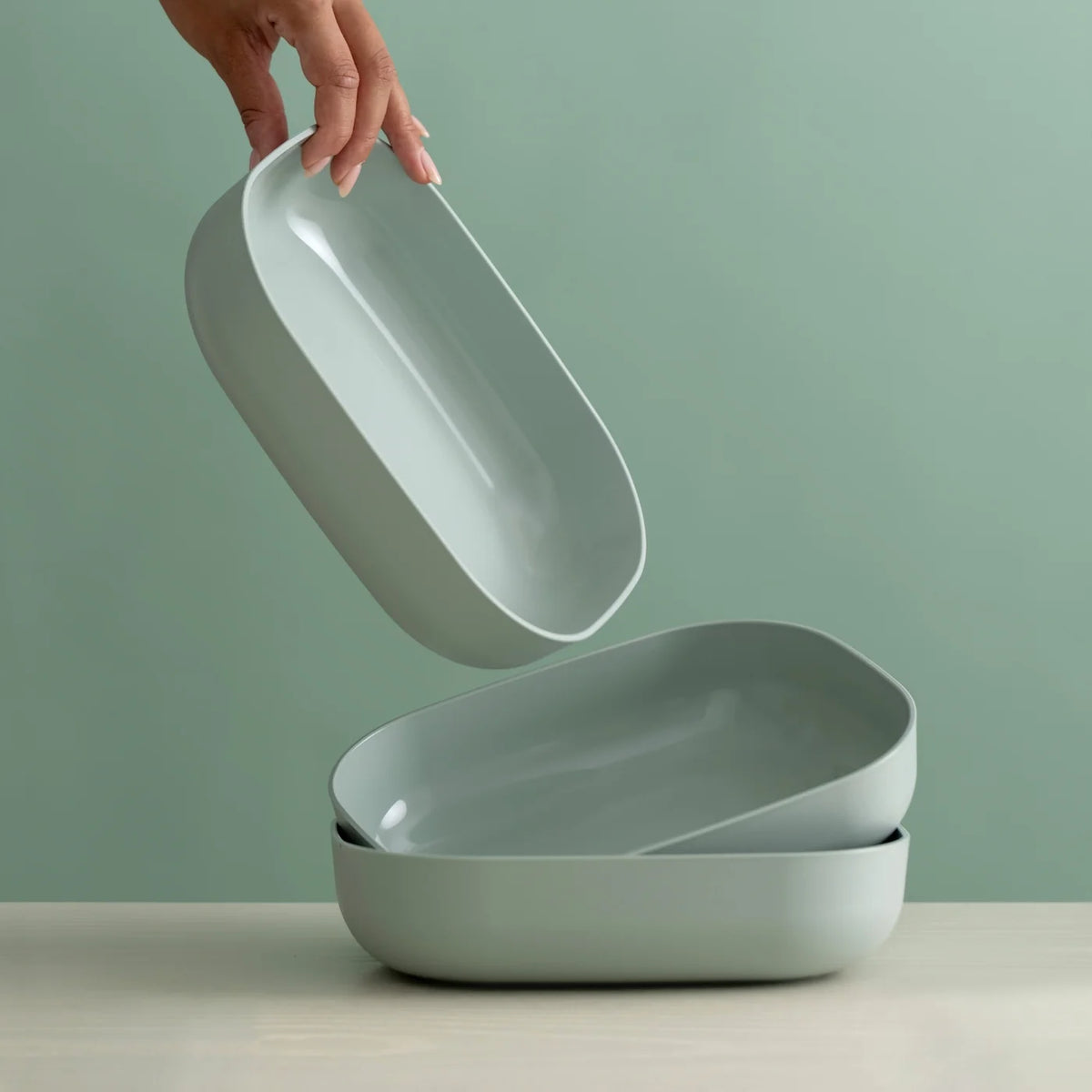 STYLEWARE NESTING TRAY 2-PIECE SET in Eucalyptus