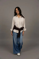 NALA STRIPE SHIRT in Sand Stripe by Humidity Lifestyle