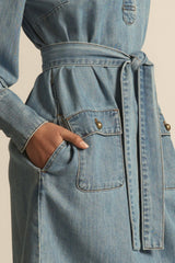 OPAL DRESS in Light Washed Denim from Zoe Kratzmann