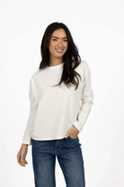 WILDFIRE LONG SLEEVE TEE in White by Humidity Lifestyle