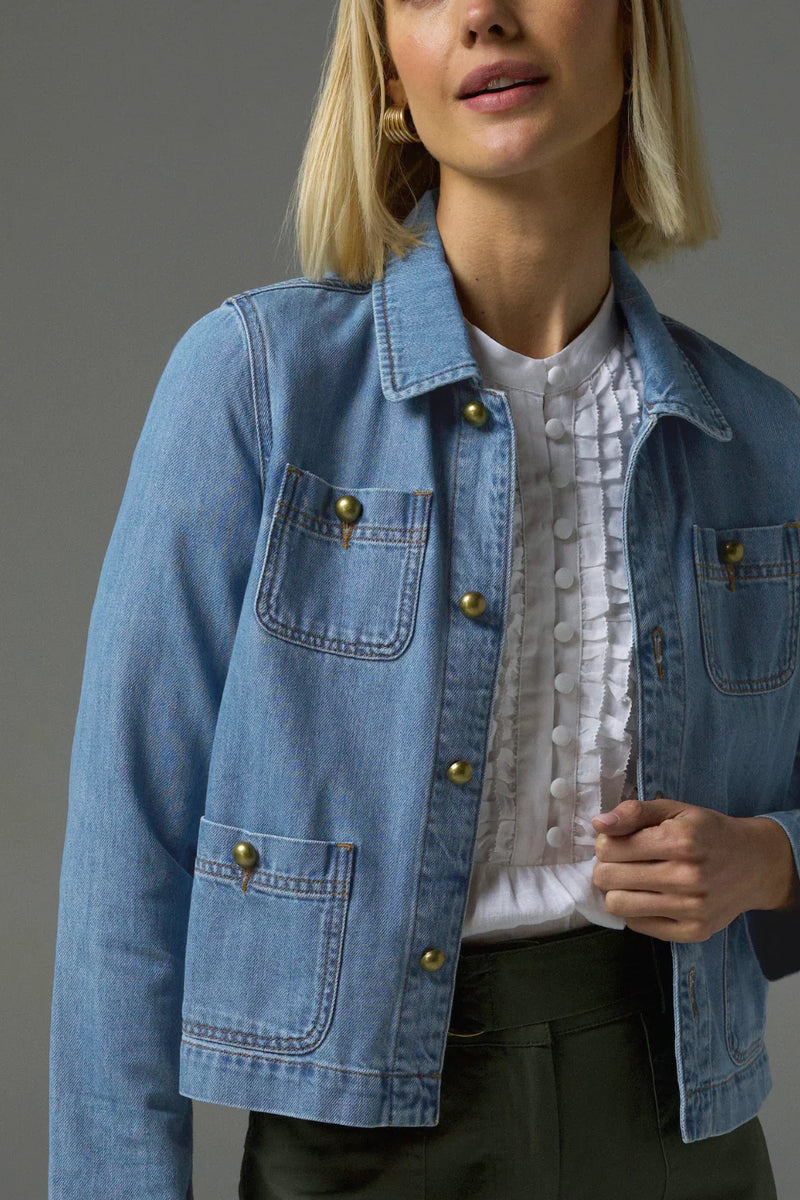 PALPABLE JACKET in Light Washed Denim from Zoe Kratzmann