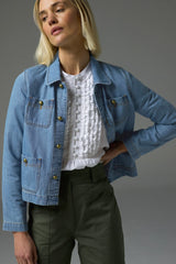 PALPABLE JACKET in Light Washed Denim from Zoe Kratzmann