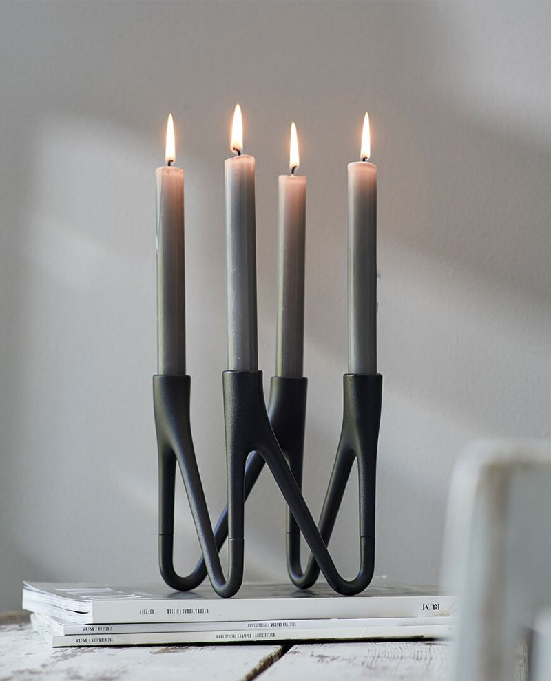 MORSO ROOTS CANDELABRA in Black by Papaya Homeware