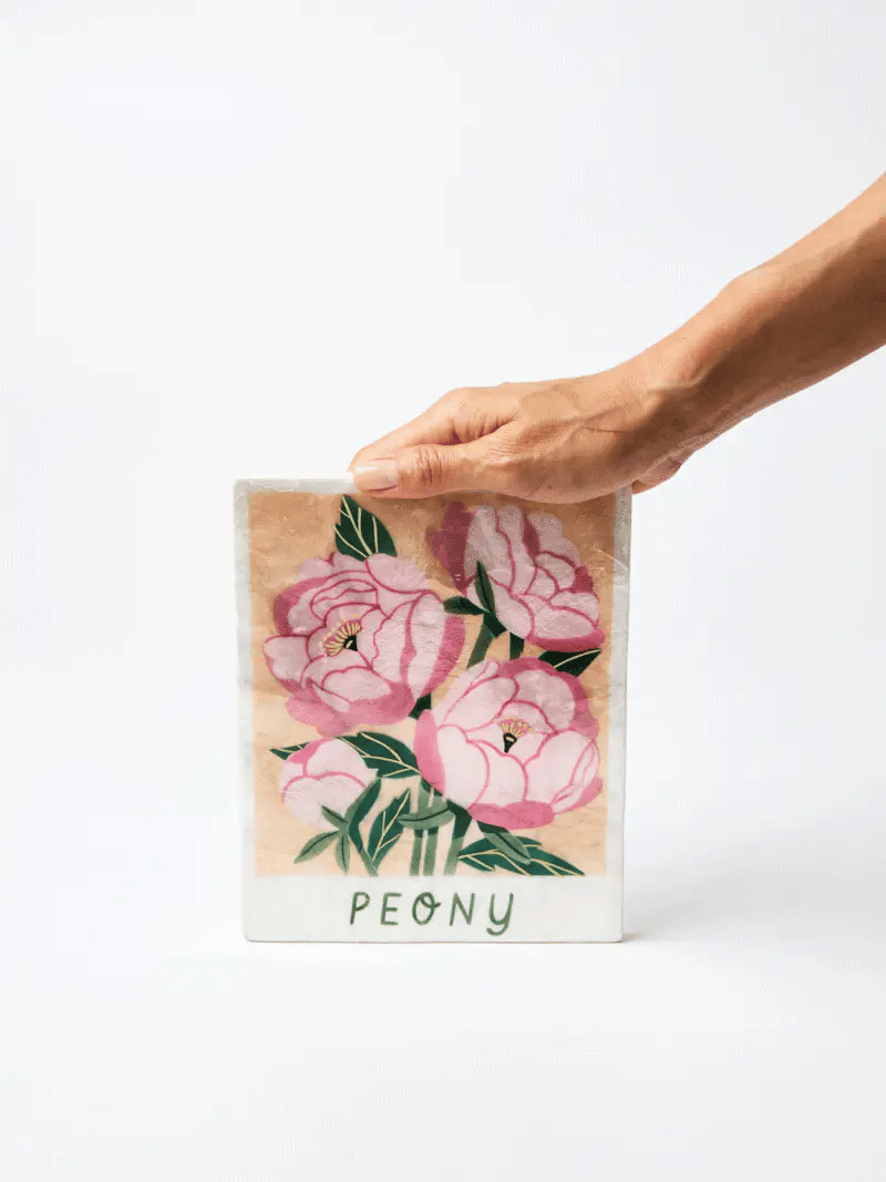 MARKET WALL ART in Peony by Jones & Co