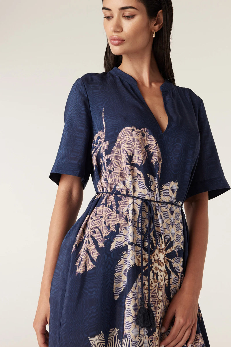 Pina Kaftan Dress in Mirage Print by Cable Melbourne