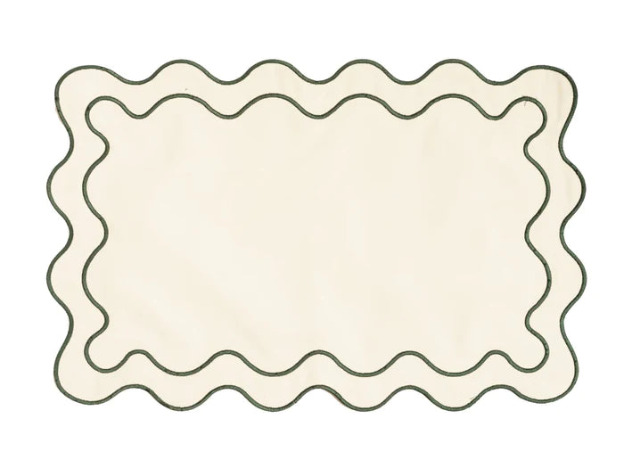 PLACEMAT ( SET OF 4 ) in Riviera Green from Business & Pleasure Co