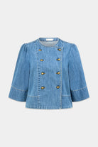 PLUNGE JACKET in Mid Wash Denim from Zoe Kratzmann