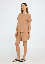 ELYSE TOP in Biscuit by Pippa Ridley