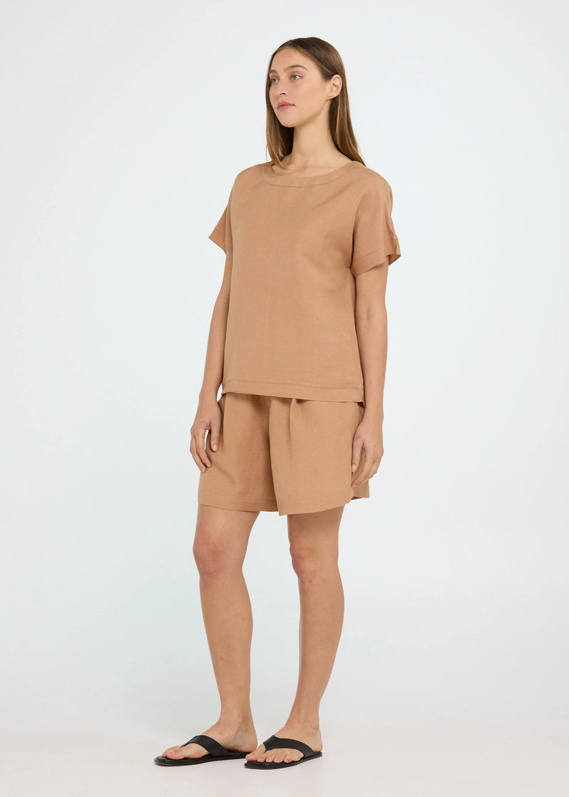 ELYSE TOP in Biscuit by Pippa Ridley
