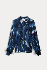 POM BLOUSE in Feathers Blue from POM Amsterdam
