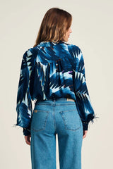 POM BLOUSE in Feathers Blue from POM Amsterdam