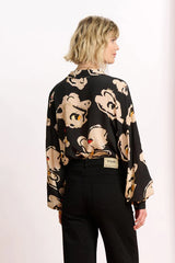 POM BLOUSE in Flower Glory Black from POM Amsterdam