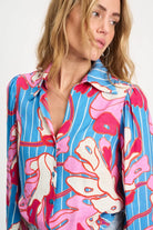 POM BLOUSE in Urban Flora Stripe from POM Amsterdam