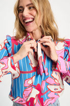 POM BLOUSE in Urban Flora Stripe from POM Amsterdam