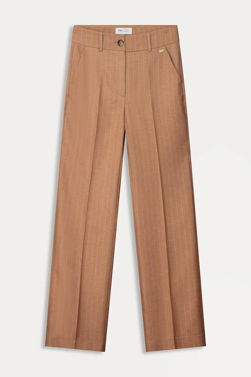 POM STRIPED PANT | Sugar Brown