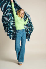 POM SHAWL in Feathers Blue from POM Amsterdam