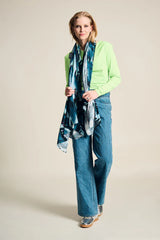 POM SHAWL in Feathers Blue from POM Amsterdam