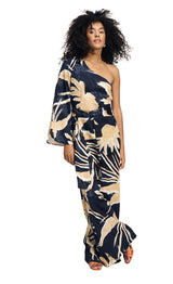 POM One Shoulder Jumpsuit in Artisan Sand