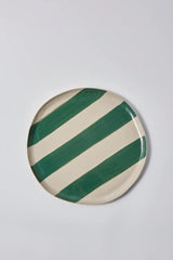 CABANA STRIPE PLATTER in Green by Jones & Co