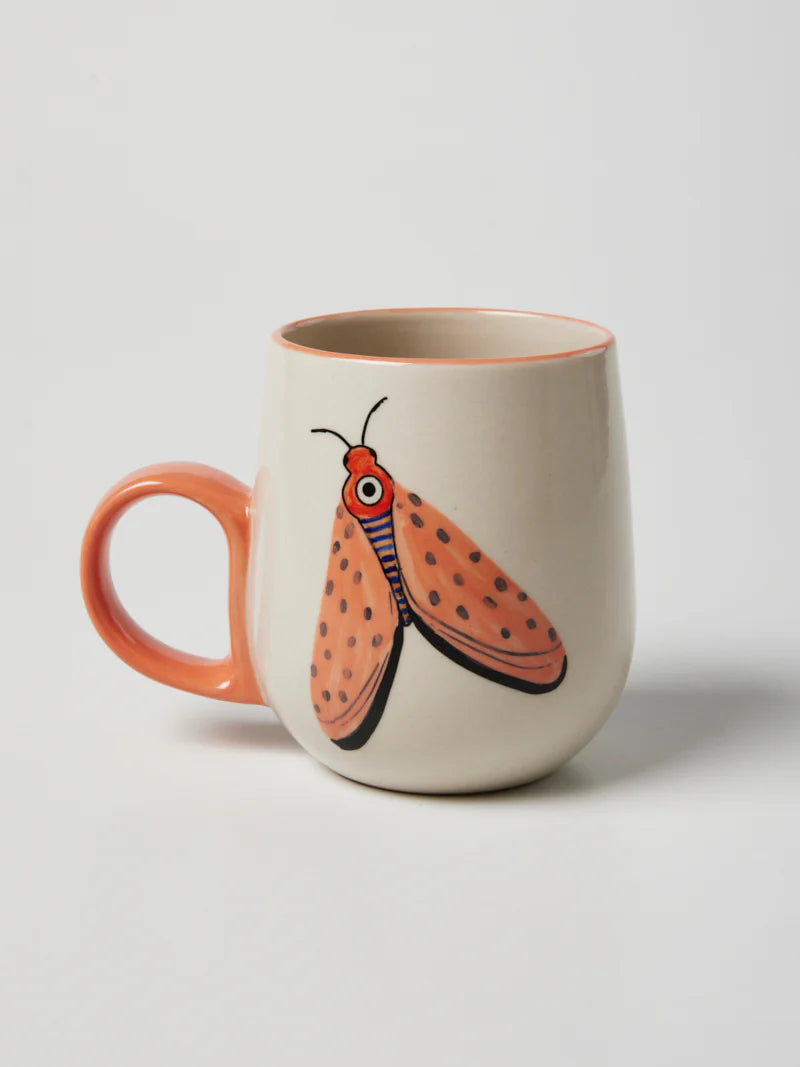 MOTH PARTY MUG in Pink by Jones & Co